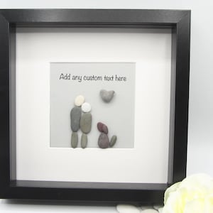 Dog pebble art dog lover art dog gift couples gift home custom dog art personalised pebble art dog pebble picture Couples gift framed