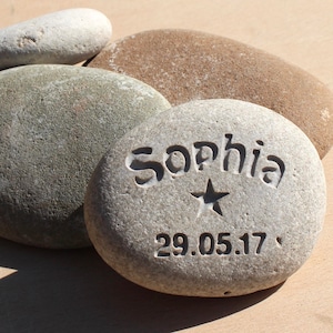 name pebble personalised rock custom name rock engraved stone new baby stone custom christening gift custom gift boy name gift girl