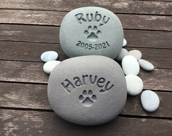 cat loss stone dog memorial custom name stone engraved stone cat personalised pebble name rock personalised pet stone cat grave marker