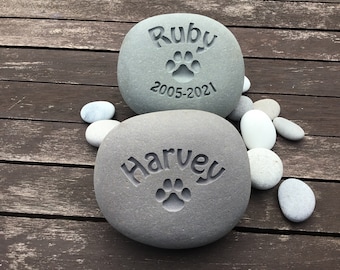 cat loss stone dog memorial custom name stone engraved stone cat personalised pebble name rock personalised pet stone cat grave marker