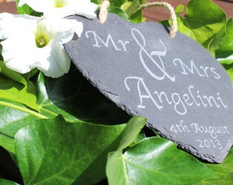 custom wedding gift mr and mrs sign wedding gift mr and mrs plaque wedding keepsake anniversary gift custom anniversary sign slate heart