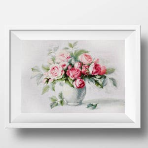flower cross stitch pdf pattern modern cross stitch mother counted cross stitch rose xstitch floral cross stitch design flower needlework