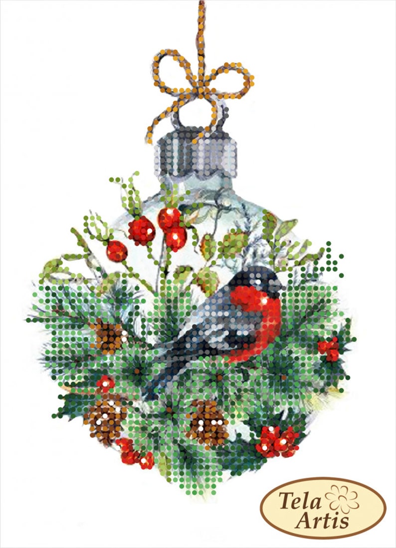 Christmas needlepoint kits Bead embroidery kit Beginner | Etsy