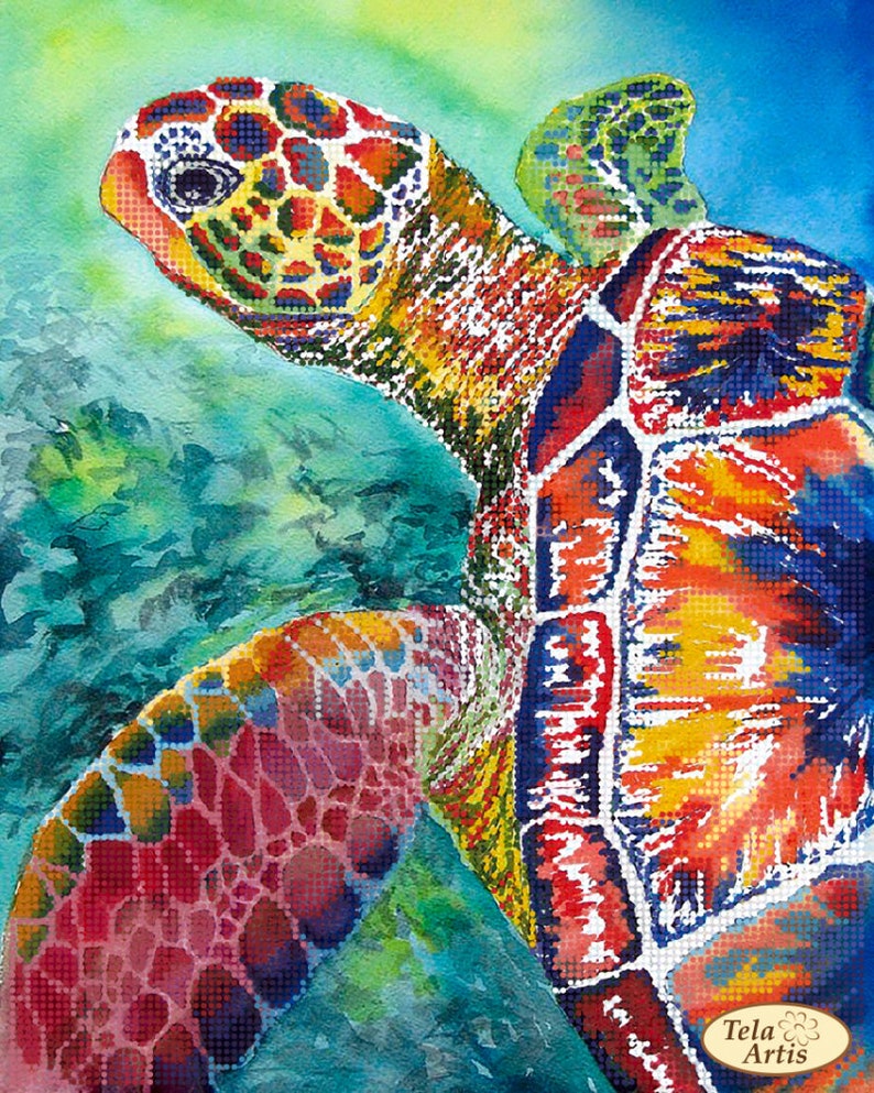 Stamped needlepoint kit Bead embroidery kit Needlepoint Etsy