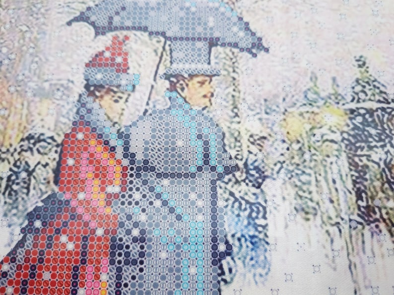 Large Needlepoint Kits, Stamped Needlepoint Kit, Bead Embroidery Kit