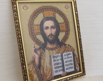 Jesus Christian Wall Art Christian Gifts Christian Wall Decor Christian Home Decor Housewarming Gift Orthodox Icon Baptism Gift Religious