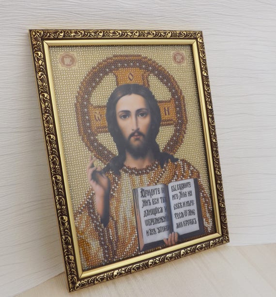 Jesus Christian Wall Art Christian Gifts Christian Wall Decor Christian Home Decor Housewarming Gift Orthodox Icon Baptism Gift Religious