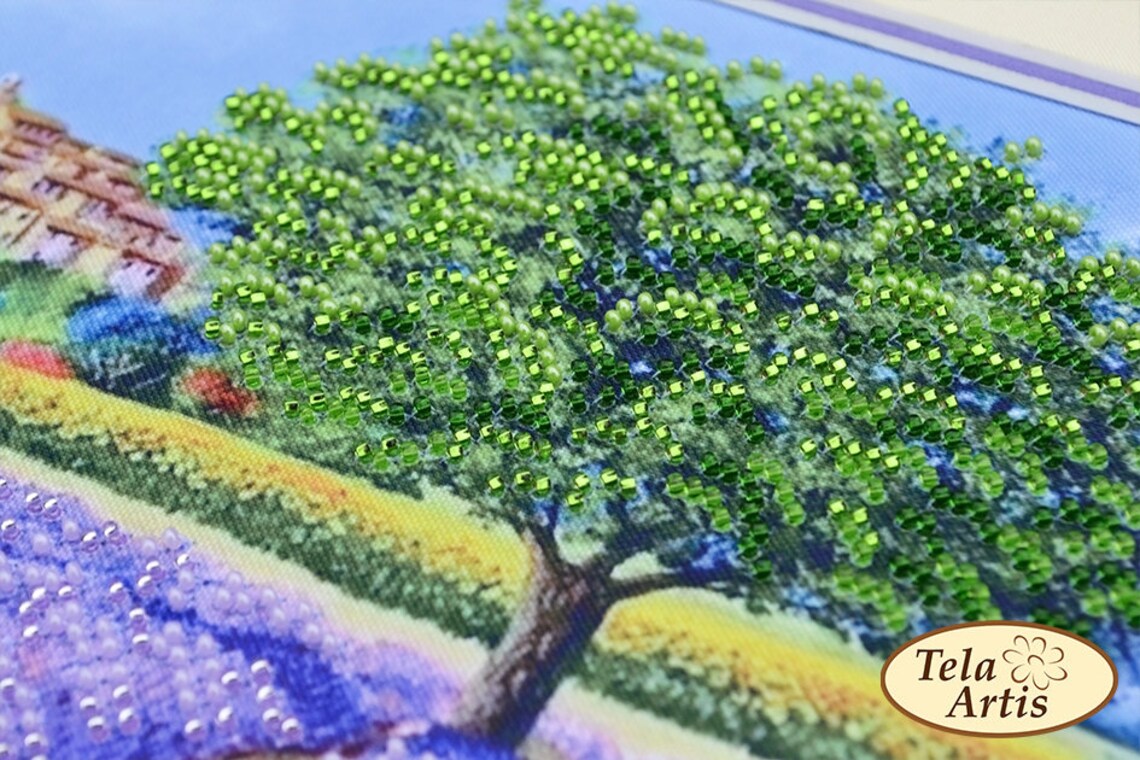 Lavender Embroidery Kit Flower Embroidery Design Mother DIY Etsy