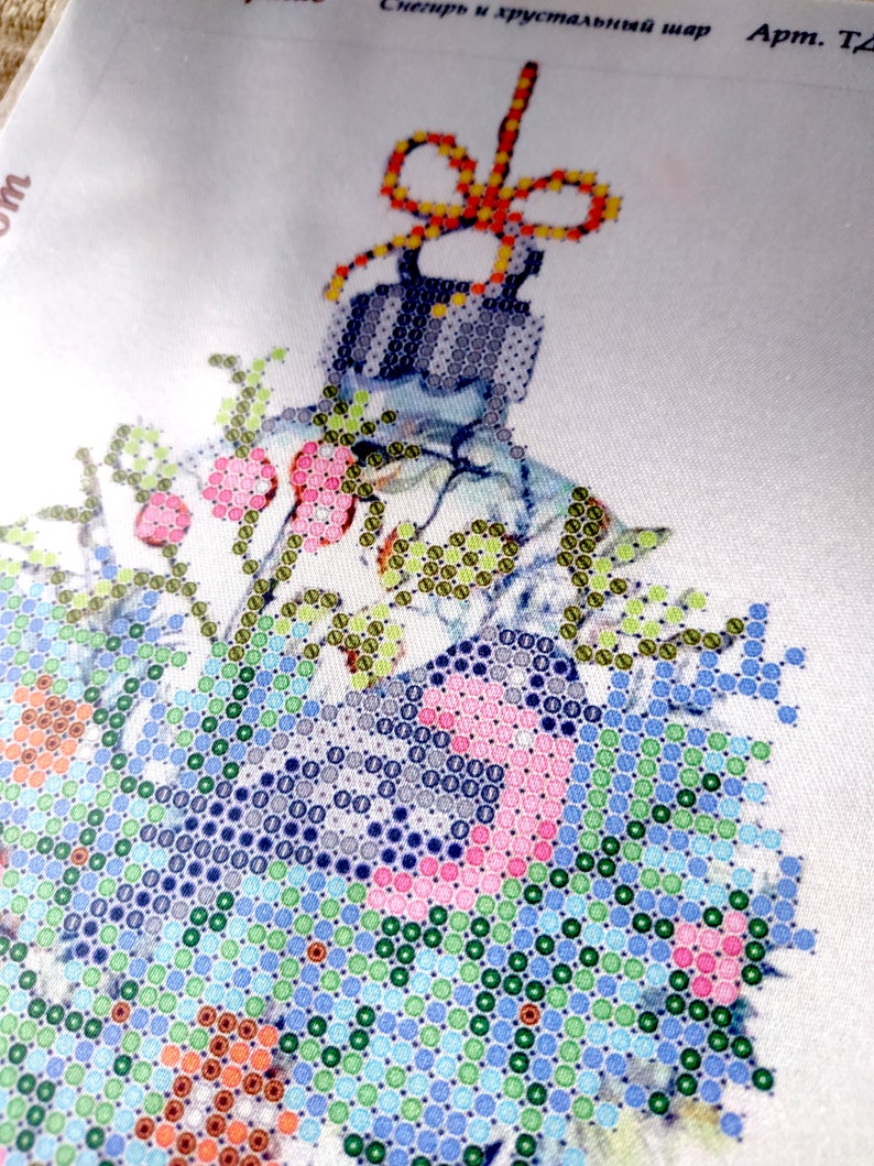 Christmas Needlepoint Kits Bead Embroidery Kit Beginner Etsy