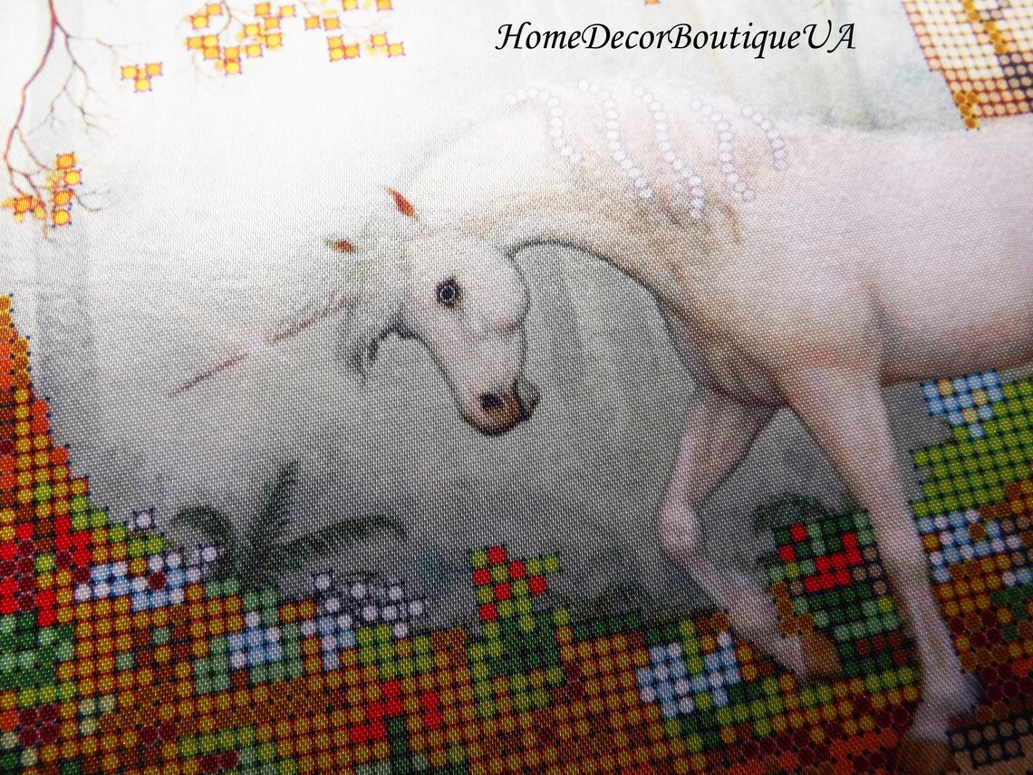 Unicorn Needlepoint Kit Unicorn Embroidery Kit Bead Etsy