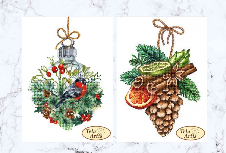 Christmas Needlepoint Kits Bead Embroidery Kit Beginner Etsy