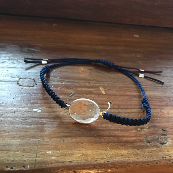 macrame crystal bracelet