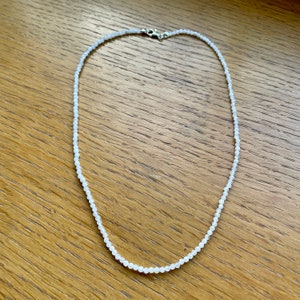 Moonstone, moonstone necklace, moonstone beaded necklace, moonstone necklace uk, moonstone necklace dainty, moonstone necklace silver