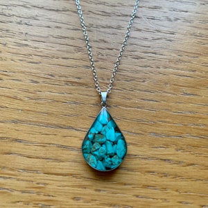 Turquoise necklace, turquoise jewelry, turquoise pendant, blue gem necklace, turquoise jewellery, turquoise, turquoise silver necklace