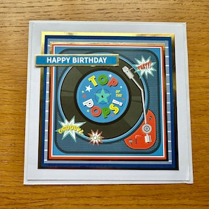 Birthday card for him, male birthday card, card for boyfriend, card for him, dad birthday card, birthday card for husband, music card
