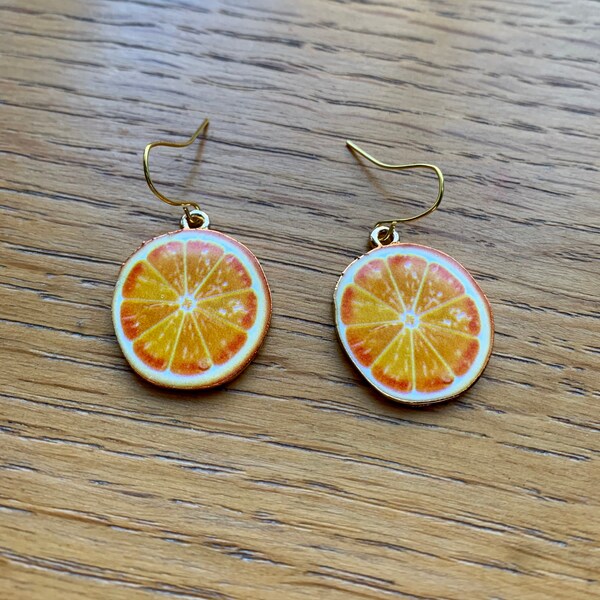 Orange Earrings Etsy UK