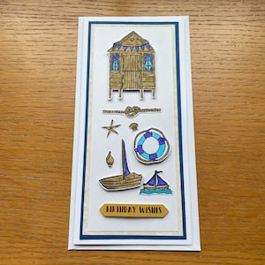 Birthday card for him, male birthday card, card for boyfriend, card for him, dad birthday card, birthday card for husband, beach card