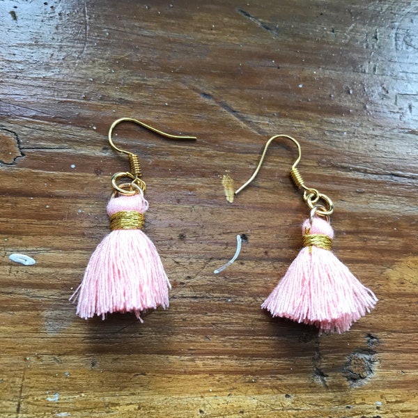 Tassel earrings, tassel, pink tassle earrings, tassle earrings, earrings tassle, earrings tassel, tassel jewellery, pink earrings