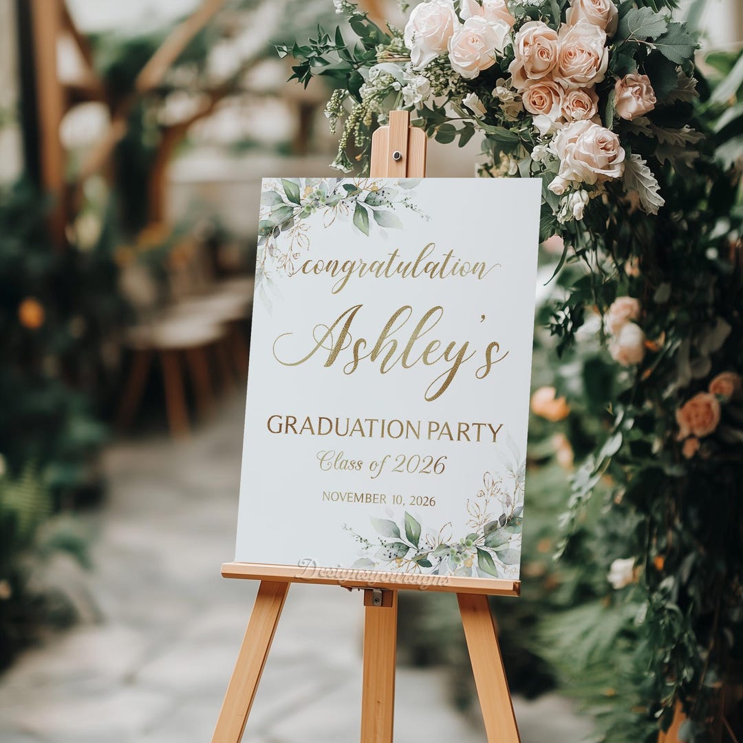 Graduation Party Class of 2026 Welcome Board, Printable Grad Party ...