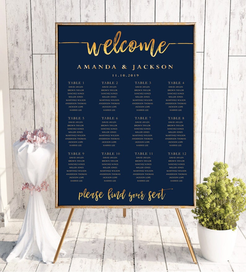 Shutterfly Wedding Seating Chart