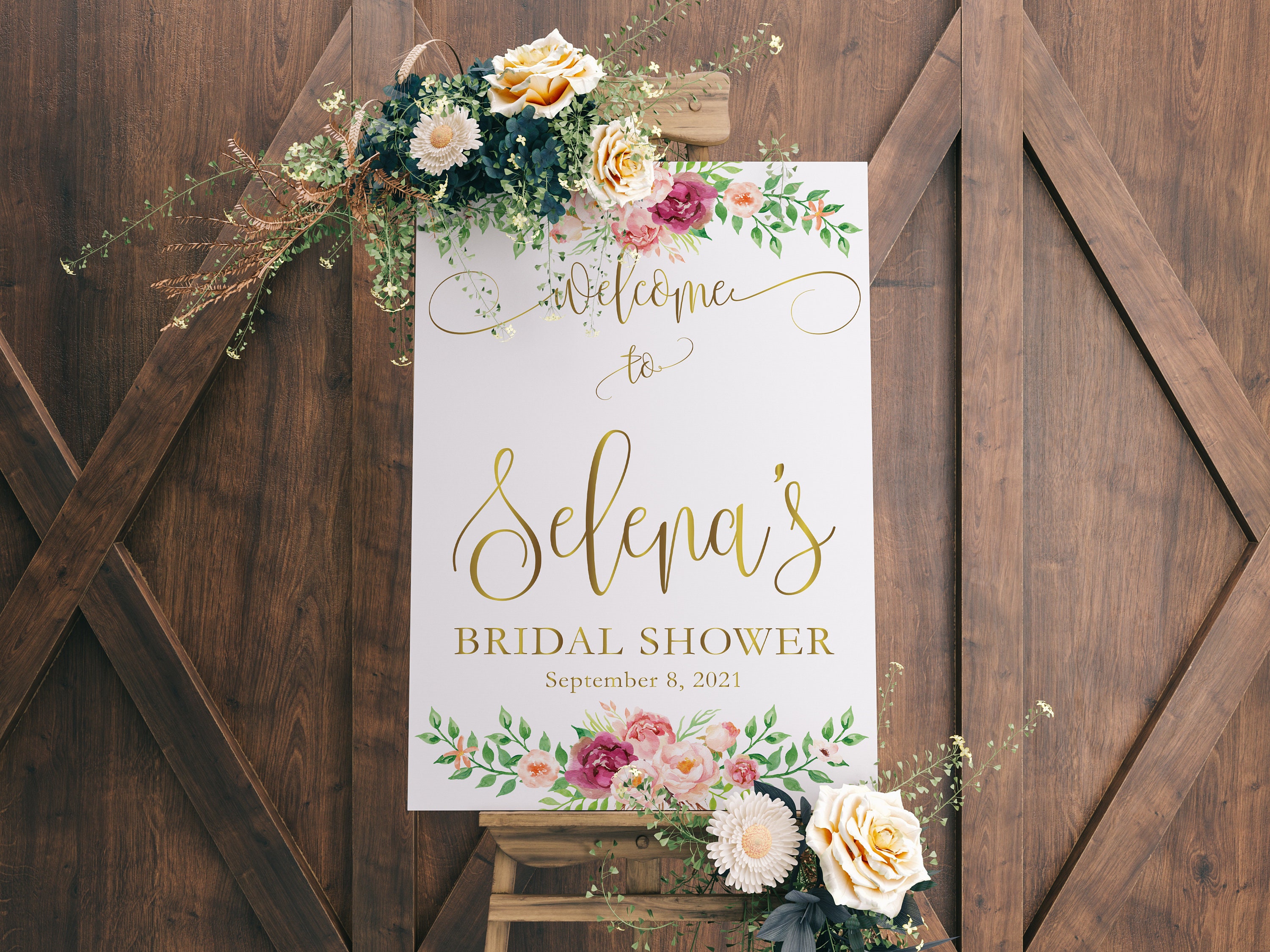 Bridal Shower Welcome Sign Size