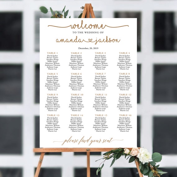 Shutterfly Wedding Seating Chart