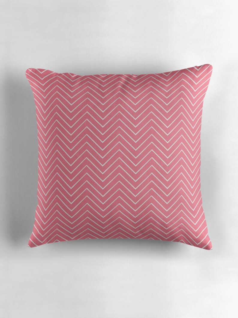 Chevron Cushion Pink Chevron Cushion Pink Throw Pillow Etsy