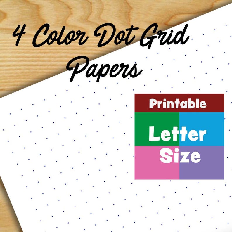 Dot Grid Printable Paper, Letter Size Dot Grid Paper, Bullet Journal ...