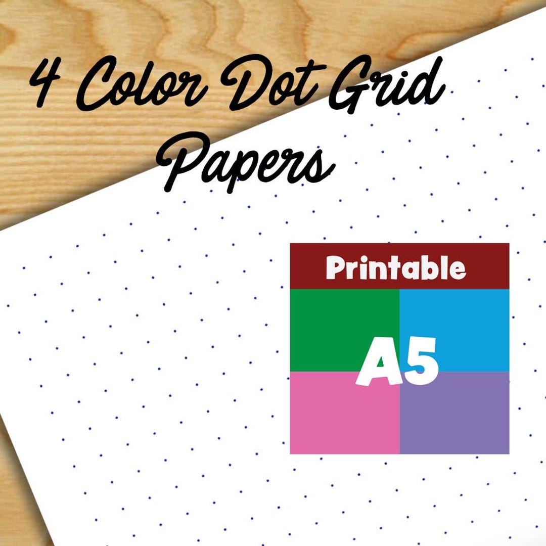 Dot Grid Printable Paper, A5 Size Dot Grid Paper, Bullet Journal ...