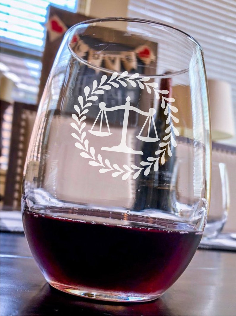 Engraved Stemless Wine Glass Lawyer / Attorney / Etsy