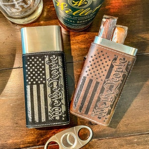 Custom Cigar Case / We The People / Cigar Holder / Groomsmen Gift /Gift for Dad / Gift for Husband / Patriotic Gift  / Father's Day Gift
