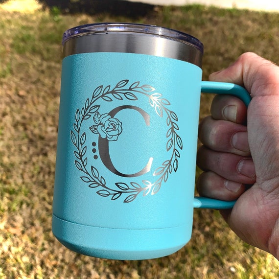 CUSTOMIZABLE 15 OZ TRAVEL MUG POWDER COATED VACUUM SEALED