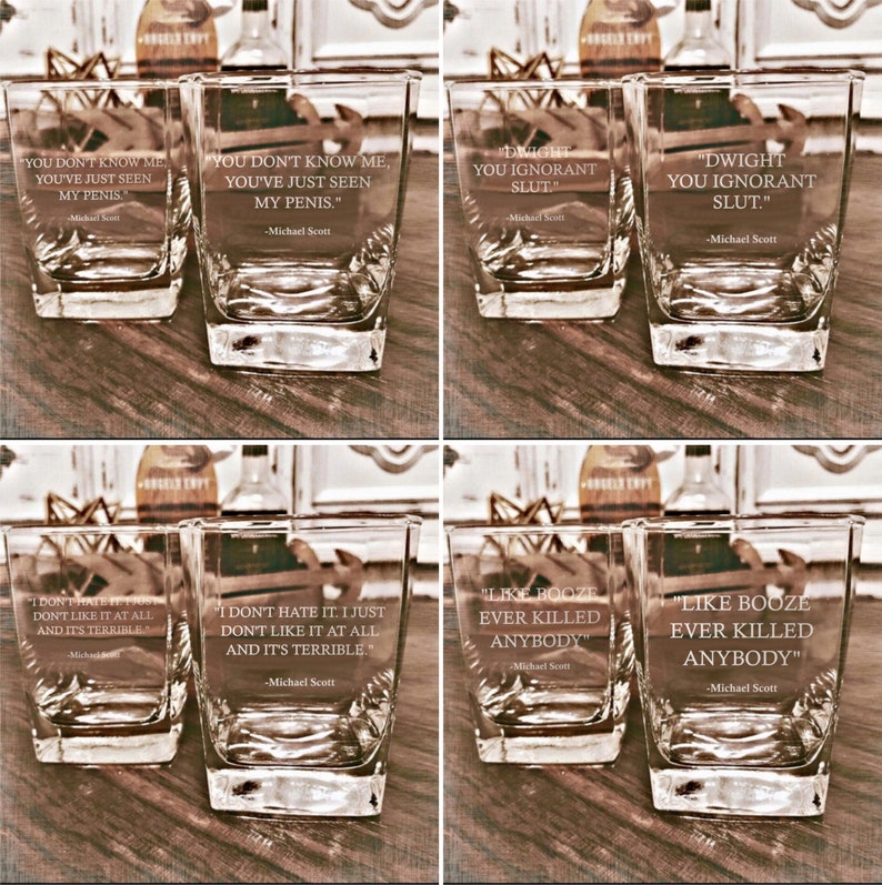 Michael Scott Mix and Match Whiskey Bourbon Scotch Set of Etsy