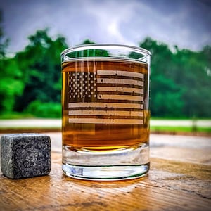 American Flag / Engraved 2.25 oz. Shot Glass / Distressed American Flag / Patriotic Shot Glass / Gift for Patriot  / Father&#39;s Day Gift