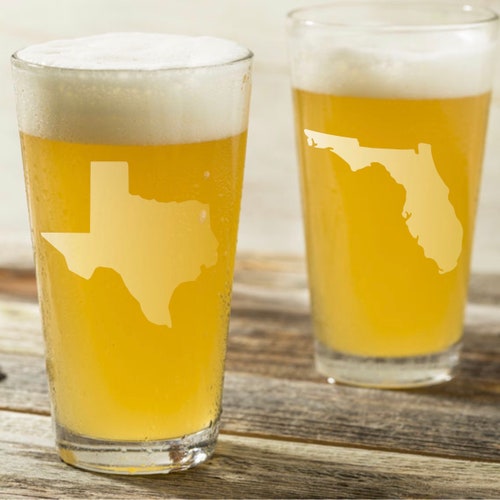 Engraved America Pint Glasses All 50 States Mix and Match Etsy