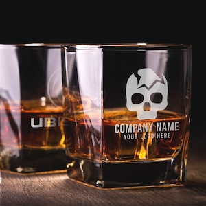Corporate Logo / Your Company Logo Engraved / Any Graphic / Whiskey / Bourbon / Scotch / Father&#39;s Day Gift