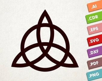 Trinity Knot SVG, Vector Illustration. Celtic Trinity Knot SVG. Instant download design for cricut or silhouette. Celtic Symbol. Celtic SVG.