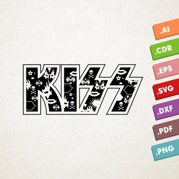 Download Kiss Logo Svg Vector File Kiss Makeup Mask Instant Etsy