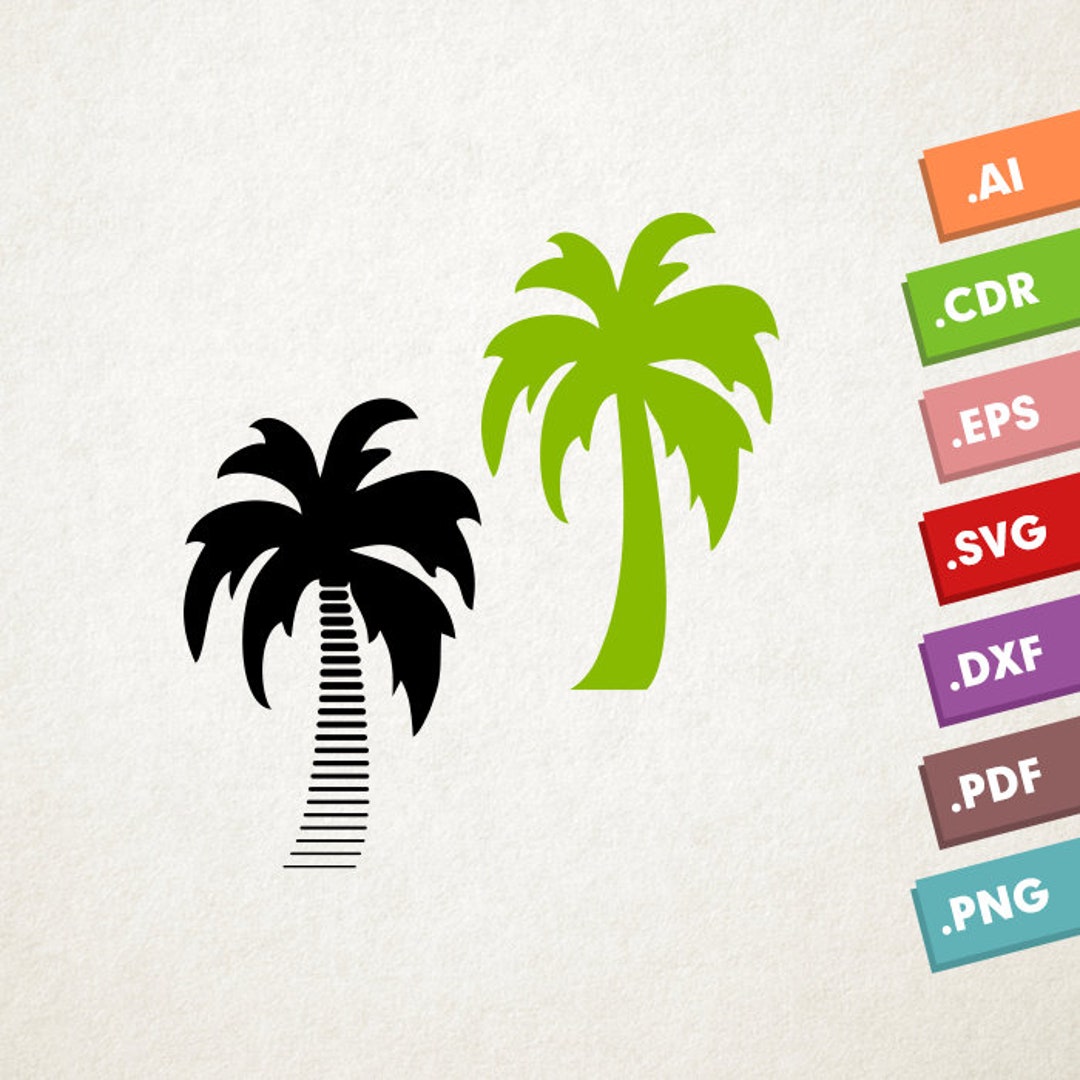 Palm Tree SVG Vector File. Instant Download for Cricut or - Etsy