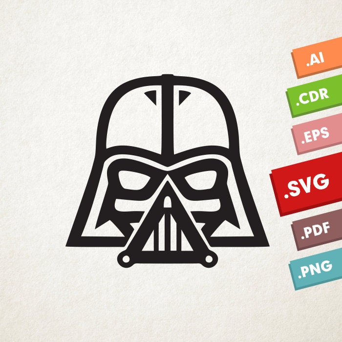 Darth Vader SVG Vector Files Instant Download Design For Cricut Or 