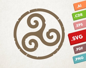 Trisquel - SVG, Vector Illustration. Celtic Symbol. Instant download design for cricut or silhouette. Nordic symbol. The Celtic Triskele.