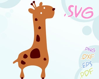 Cute Giraffe SVG, Vector files. Baby hero.  Digital Download Giraffe baby friend. Instant download design - cricut, silhouette.