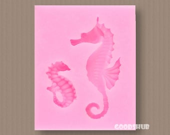 Silicone Seahorse Mold - Sea Horse Mould for Chocolate Silicone Fondant Jelly Sugar Gumpaste Cake Sugarcraft Polymer Clay Mold