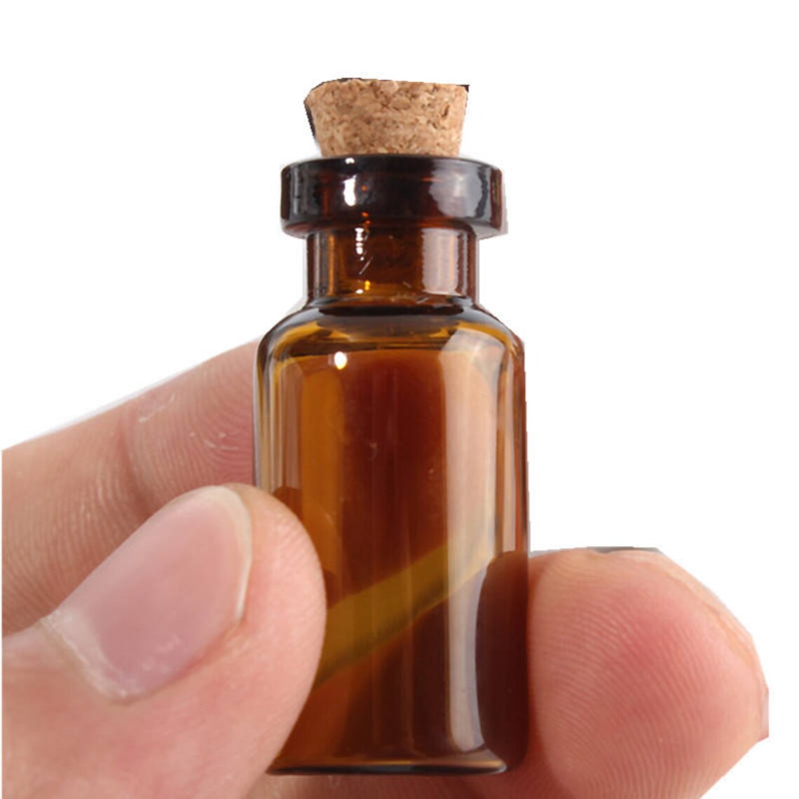 Empty Amber Glass Bottles with Cork Stopper Lid Small Size Etsy