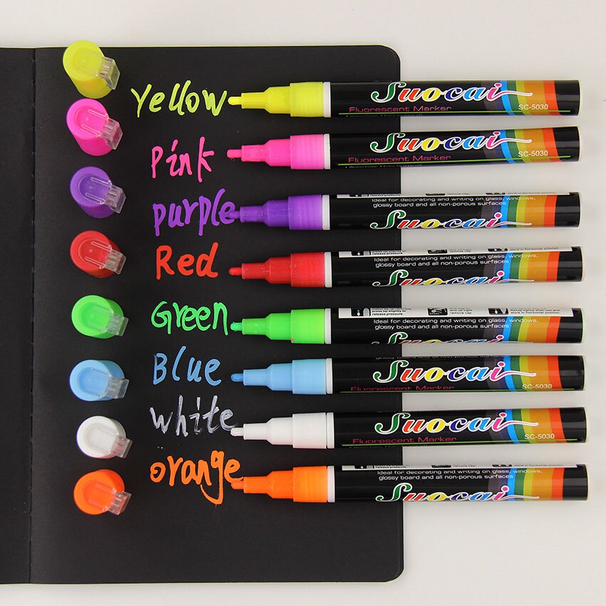 Liquid Chalk Marker Pen for Writing Glass Blackboard Etsy