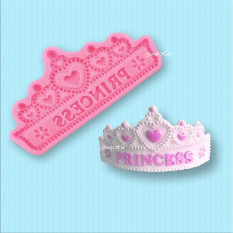 Princess Crown Mold Tiara Silicone Mold Fondant Crown Mold Etsy