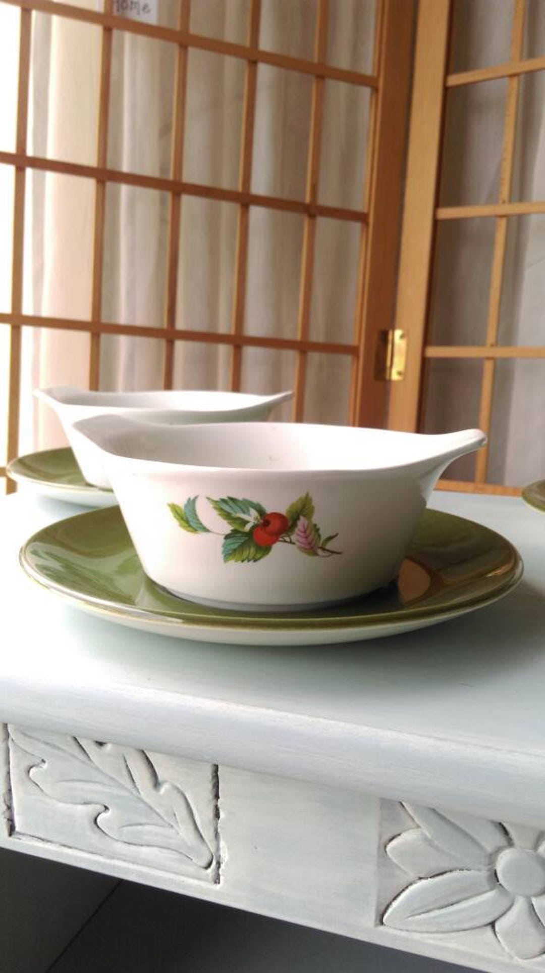 Soup Bowls With Plates. J&G MEAKIN X6. VINTAGE Etsy