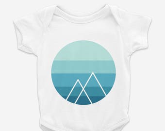 Geometric Mountains Baby Bodysuit - Infant Girl Clothes, Baby Boy Clothes, Baby Bodysuit, Baby Gift, Baby Shower Gift, Newborn Outfit