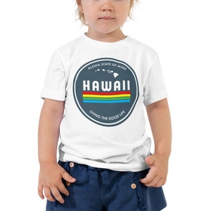 Hawaii Toddler Short Sleeve TShirt, Aloha State Of Mind Tee, Hawaiian Kids Shirts, Vacation Shirt, Kids Clothing, Children's Hawaii Tees