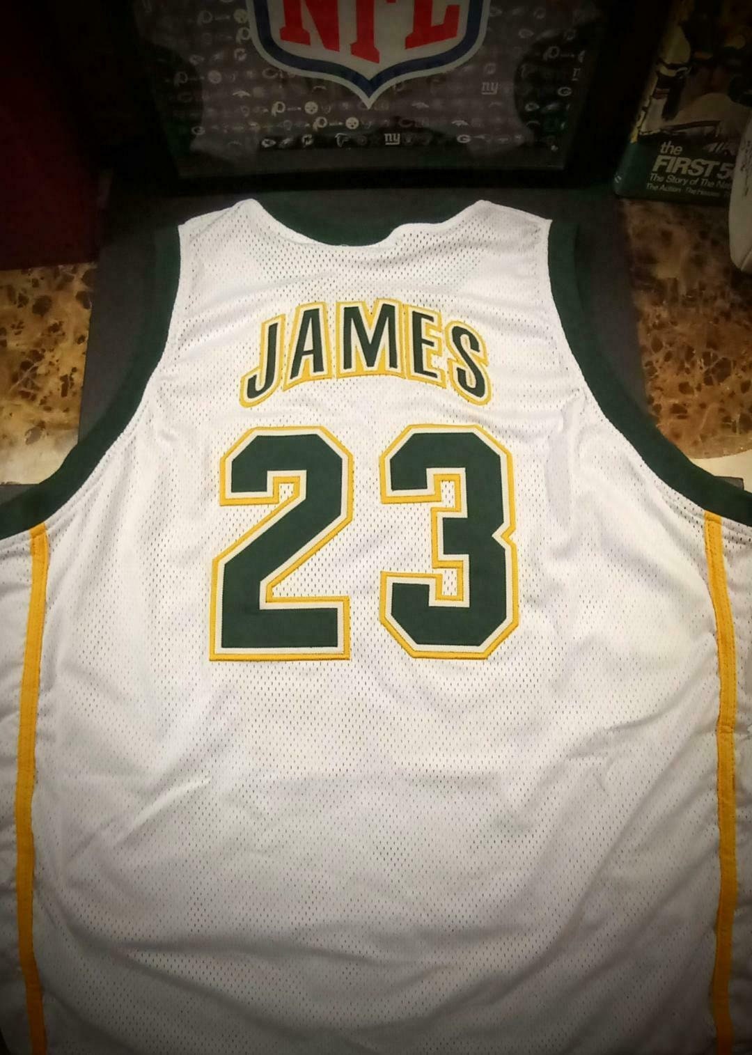 100% Authentic Lebron James Nike Lore Series City Lakers Jersey Size 44 M  Mens